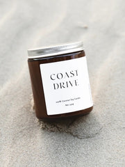 Load image into Gallery viewer, Scents Journey Coconut Soy Wax Candle COAST DRIVE (Sea Salt + Sandalwood + Eucalyptus Mint) 230g