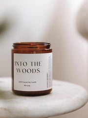 Load image into Gallery viewer, Scents Journey Coconut Soy Wax Candle INTO THE WOODS (Bergamot + Sandalwood + Oud) 230g