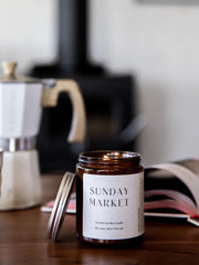 Load image into Gallery viewer, Scents Journey Coconut Soy Wax Candle SUNDAY MARKET (Coconut + Frangipani + Lemongrass + Lime) 230g