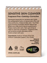 Load image into Gallery viewer, The Aust. Natural Soap Co Sensitive Skin Cleanser Calamine + Zinc Soap (Unscented, Sensitive Skin) 100g