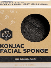 Load image into Gallery viewer, EVER ECO Konjac Facial Sponge Charcoal **COMPOSTABLE**