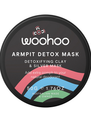 Load image into Gallery viewer, WOOHOO BODY Armpit Detox Mask Detoxifying Clay & Silver Mask 50g (Tin)