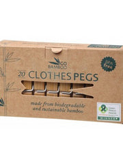 Load image into Gallery viewer, Go Bamboo Eco Clothes Pegs (box of 20) - The Healthy Household