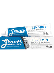 Load image into Gallery viewer, Grants Natural Toothpaste Fresh Mint with Tea Tree Oil (Fluoride Free) 110g SLS FREE