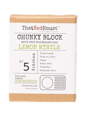 Load image into Gallery viewer, That Red House Chunky Block Dishwashing Soap Lemon Myrtle 140g