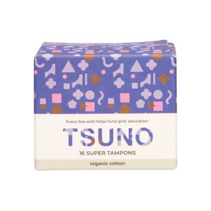 TSUNO 100% Organic Cotton Tampons 16-Pack (Super)