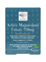 Load image into Gallery viewer, New Nordic ACTIVE MAGNESIUM CITRATE - 750mg - 60 tabs
