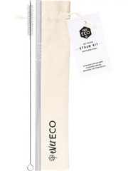 Load image into Gallery viewer, ***20% OFF***Ever Eco Stainless Steel Straws Straight - 4 Pack + Brush
