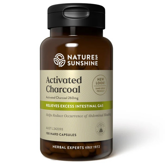 NATURE'S SUNSHINE Activated Charcoal 260mg - 100 caps