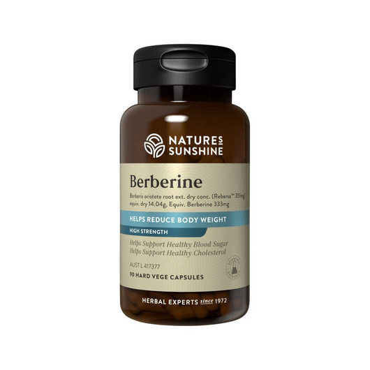 Natures Sunshine BERBERINE - 90 Vege Caps For Healthy Blood Sugar & Cholesterol