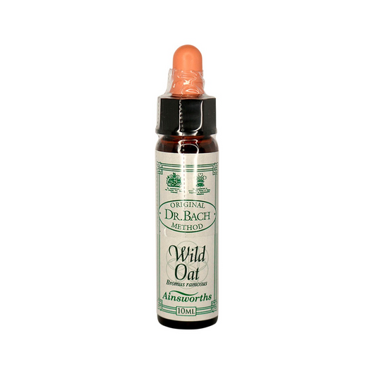 AINSWORTHS ORIGINAL DR BACH METHOD FLOWER ESSSENCE - WILD OAT (Bromus Ramosus For Unfulfilled, Frustrated, Despondent, No Direction) 10ml