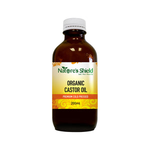 Nature's Shield Organic Cold Pressed Castor Oil Hexane Free 200mL