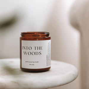 Scents Journey Coconut Soy Wax Candle INTO THE WOODS (Bergamot + Sandalwood + Oud) 230g