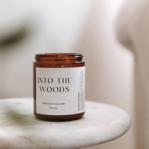 Scents Journey Coconut Soy Wax Candle Into The Woods (Bergamot + Sandalwood + Oud) 230g