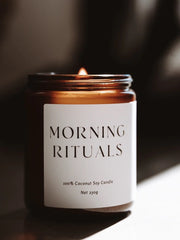 Load image into Gallery viewer, Scents Journey Coconut Soy Wax Candle MORNING RITUALS (Frankincense + Lavender + Ylang Ylang) 230g
