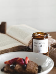 Load image into Gallery viewer, Scents Journey Coconut Soy Wax Candle MORNING RITUALS (Frankincense + Lavender + Ylang Ylang) 230g
