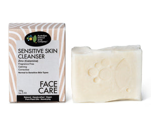 The Aust. Natural Soap Co Sensitive Skin Cleanser Calamine + Zinc Soap (Unscented, Sensitive Skin) 100g