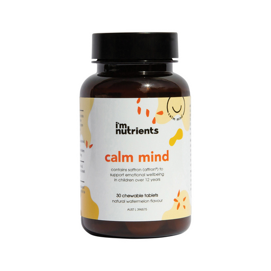 ***SUPPLIER OUT OF STOCK***I'M NUTRIENTS Calm Mind Chewable Tablets Natural Watermelon Flavour For Kids 30 or 60Tabs