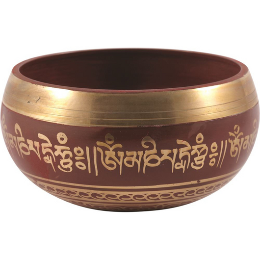 SALTCO Tibetan Singing Bowl, Red, Medium - 12cm