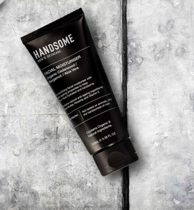 Handsome Men's Organic Skincare Facial Moisturiser - Organic Cedarwood/Bergamot/Aloe Vera - 100ml