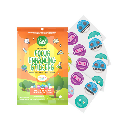 NATPAT Focus Enhancing Stickers - 24 pack 100% Natural Essential Oils