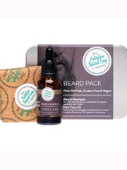 Load image into Gallery viewer, The Aust. Natural Soap Co Beard Pack (Beard Shampoo Bar 100g &amp; Beard Oil 25mL)
