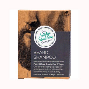 The Aust. Natural Soap Co Beard Shampoo Soap Bar (Sensitive Skin, Vegan) 100g