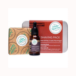 The Aust. Natural Soap Co Shaving Pack (Shaving Soap Bar 100g & Beard Oil 25mL)