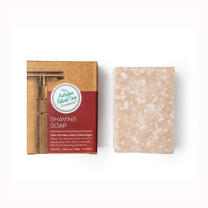The Aust. Natural Soap Co Shaving Solid Soap Bar (Sensitive Skin, Vegan) 100g *LAST ONES*