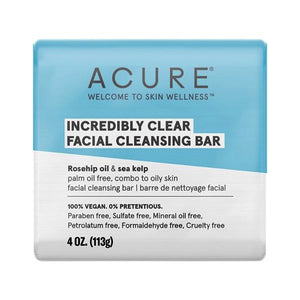 Acure Incredibly Clear Facial Cleansing Bar 113g (VEGAN, PHALATE-FREE)