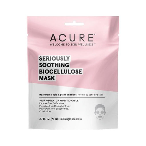 Acure Seriously Soothing Biocellulose Mask 20mL (One Single Use Mask) - The Healthy Household