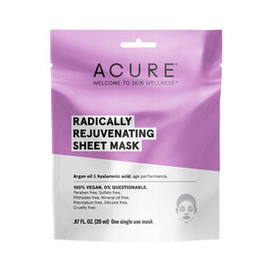 Acure Radically Rejuvenating Sheet Mask 20mL (One Single Use Mask) - The Healthy Household