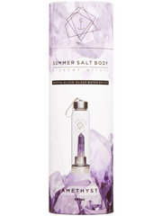 Load image into Gallery viewer, Summer Salt Body Amethyst Crystal Elixir - Glass Water Bottle 550mL + Neoprene Sleeve
