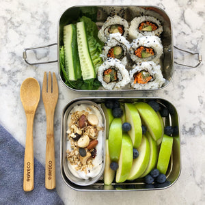Ever Eco Stainless Steel Stackable Bento Box (2 Tiers + Mini Snack Container) *ON SALE* - The Healthy Household