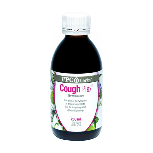 PPC Herbs Cough-Plex 200mL - For Temporary Relief of Bronchial Cough, Cold and Influenza - The Healthy Household