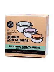 Load image into Gallery viewer, Ever Eco Stainless Steel Round Containers - Set of 3 (150mL, 280mL &amp; 500mL) - The Healthy Household
