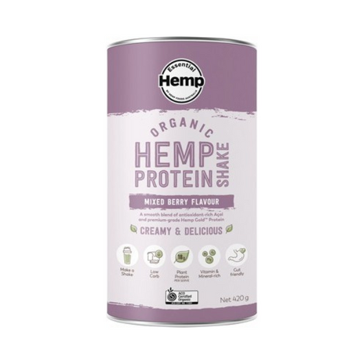 Essential Hemp Organic Hemp Protein Powder Mixed Berry & Acai 420g