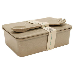 EcoSouLife Rice Husk On The Go Lunch Box Spork Set (L17cm x W12cm x H5.5cm) *LAST ONE*