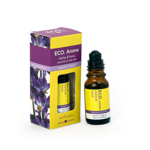 ECO Aroma - Clarity and Focus Rollerball Essential Oil Blend 10mL - The Healthy Household