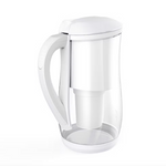 Load image into Gallery viewer, Ecobud Gentoo Glass Alkaline Water Filter Jug in White 1.5L (with 1 x Filter Cartridge Included)
