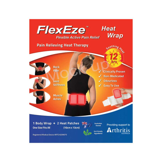FlexEze Heat Wrap (1 x Body Wrap and 2 x Heat Patches) *LAST ONE*