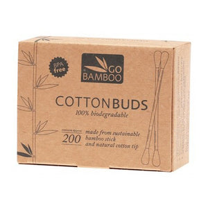 Go Bamboo Eco Cotton Buds (box of 200) - The Healthy Household