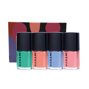 Hanami Nail Polish Collection Voyage 9ml x 4 Pack (contains: Melody Day, Pink Moon, Tides & Junie)