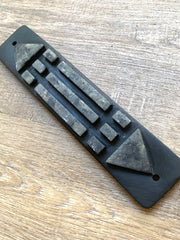 Load image into Gallery viewer, GeoAlchemic New Earth Grid Activator Luxor Bar 300mm: Shungite + Selenite + Kyanite + Resin *LAST ONE*
