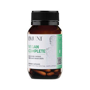 ***65% OFF**EXP 12/23**LAST TWO***IMUNI Vegan Complete 30 Capsules (1 Per Day) Supporting Optimal Health in Vegans & Vegetarians