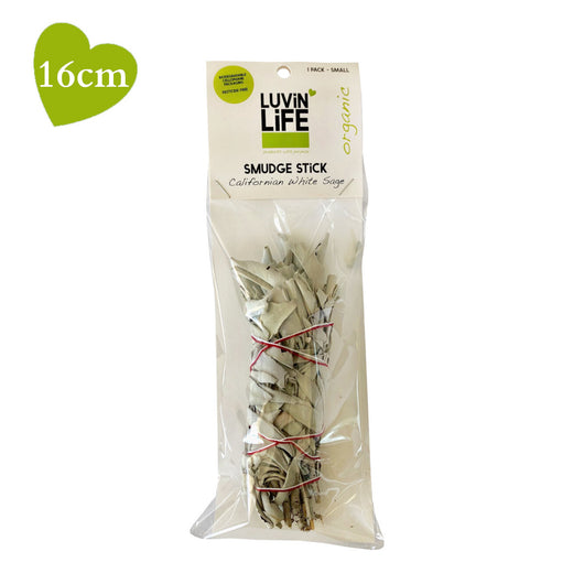 Luvin Life White Sage Organic Smudge Stick Small 16cm SPACE CLEARING - The Healthy Household