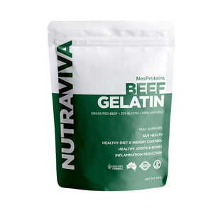 NutraViva NesProteins Beef Gelatin 450g - Grass Fed & Finished Kosher GF