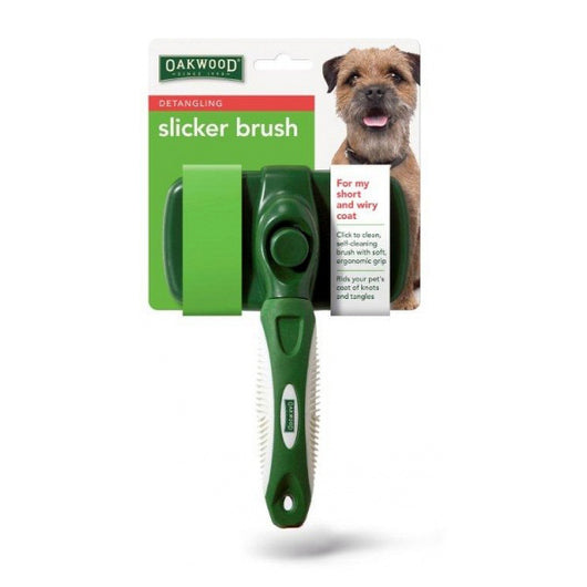 Oakwood Detangling Slicker Brush for Dogs and Cats - Short and Wiry Coats - The Healthy Household