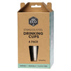 Ever Eco Stainless Steel Drinking Cups 4 Pack (4 x 500mL Cups)