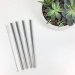 Load image into Gallery viewer, Ever Eco Stainless Steel Straws Straight - 4 Pack + Brush - The Healthy Household
